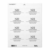 Einfache Schwarz-Weiß-Monogramm modern (Vorne)