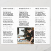 Einfache Schwarz-Weiß-Monogramm Moderne Broschüre (Hinten)