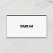 Einfache Schwarz-Weiß-Muster-Pfosten Druckhandwalk Visitenkarte (Rückseite)