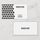 Einfache Schwarz-Weiß-Muster-Pfosten Druckhandwalk Visitenkarte (Vorne/Hinten)