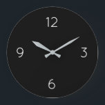 Einfache schwarz-weiß nummerierte große Uhr<br><div class="desc">Die moderne künstlerische Uhr besticht durch ein minimalistisches Design in einer schwarz-weißen Farbpalette. Ein schlichtes Design mit weißen Zahlen auf schwarzem Hintergrund. Moderne Ergänzung zur Küche, zum Wohnzimmer oder zur Bürowand, ein durchdachtes, modernes Bürogeschenk oder ein modernes Zuhause-Geschenk für jeden Anlass. Sie können Ihre Einstellungen anpassen, indem Sie die bereitgestellten...</div>