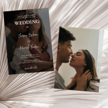 Einfache Schwarz-Weiß-Overlay-Foto-Hochzeit