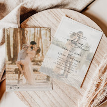 Einfache Schwarz-Weiß-Overlay-Foto-Hochzeit