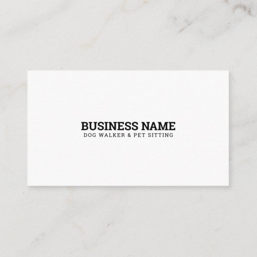 Einfache Schwarz-Weiß-Paw-Druck-Hunde Laufen Visitenkarte (Rückseite)