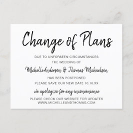 Einfache Schwarz-Weiß-Pläne Ankündigungspostkarte