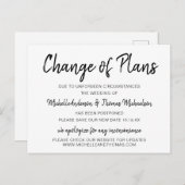 Einfache Schwarz-Weiß-Pläne Ankündigungspostkarte (Vorne/Hinten)