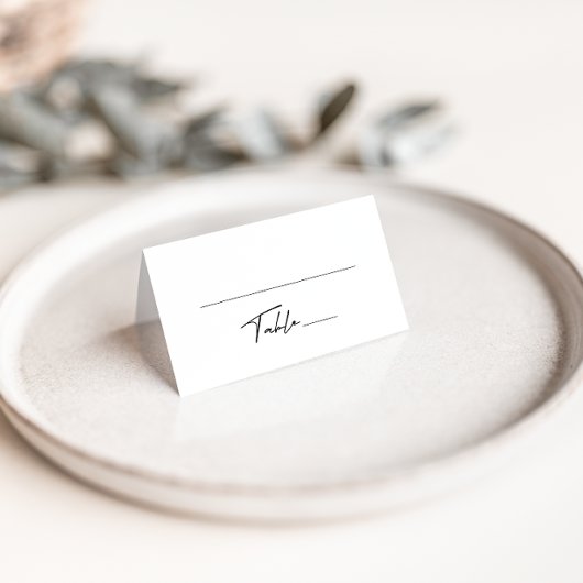 Einfache Schwarz-Weiß-Platzkarte Platzkarte