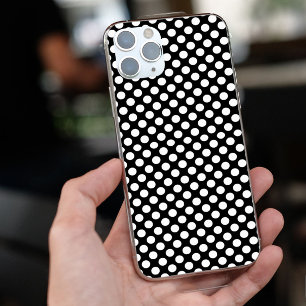 Einfache Schwarz-Weiß-POlka Dots Klassik Monochrom Case-Mate iPhone Hülle
