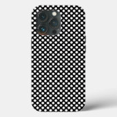 Einfache Schwarz-Weiß-POlka Dots Klassik Monochrom Case-Mate iPhone Hülle (Rückseite)