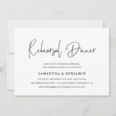 Einfache Schwarz-Weiß-Probe Einladung (Vorderseite)