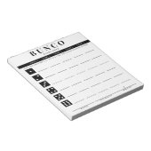 Einfache Schwarz-Weiß-Punktekarte Notepad Notizblock (angewinkelt)