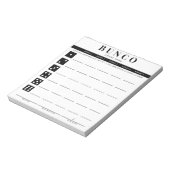 Einfache Schwarz-Weiß-Punktekarte Notepad Notizblock (Rotiert)