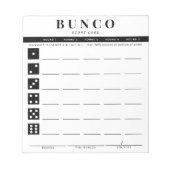 Einfache Schwarz-Weiß-Punktekarte Notepad Notizblock (Vorderseite)