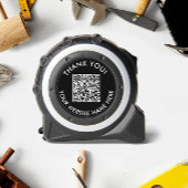 Einfache Schwarz-Weiß-QR-Code-Website Maßband