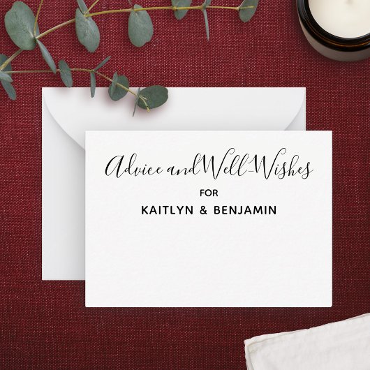 Einfache Schwarz-Weiß-Ratschläge & Wohlfühlkarte Hinweiskarte