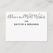 Einfache Schwarz-Weiß-Ratschläge & Wohlfühlkarte Hinweiskarte (Vorderseite)