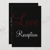 Einfache Schwarz-Weiß-Rezeption Einladung (Vorne/Hinten)