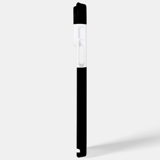 Einfache Schwarz-Weiß-Riesenmonogramm Case-Mate iPhone Hülle (Rückseite / Links)