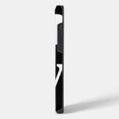 Einfache Schwarz-Weiß-Riesenmonogramm iPhone Hülle (Linke Seite)