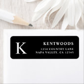 Einfache Schwarz-Weiß-Rücksendeadresse (Insitu)