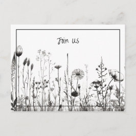 Einfache Schwarz/Weiß Save the Date Feiertagspostkarte