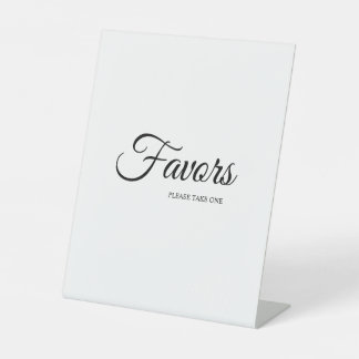 Einfache Schwarz-Weiß-Schriftzeichen-Favoriten Sockelschild