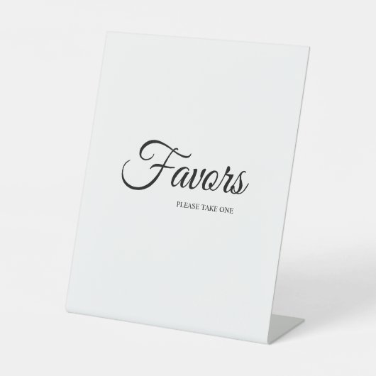 Einfache Schwarz-Weiß-Schriftzeichen-Favoriten Sockelschild (Vorderseite)