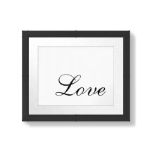 Einfache Schwarz-Weiß-Script-Liebe