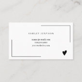 Einfache Schwarz-Weiß-Skripterstellung Vielen Dank Visitenkarte (Rückseite)