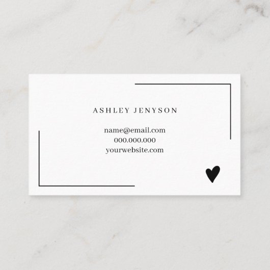 Einfache Schwarz-Weiß-Skripterstellung Vielen Dank Visitenkarte (Rückseite)