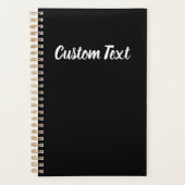 Einfache Schwarz-Weiß-Skriptvorlage Planer (Vorderseite)