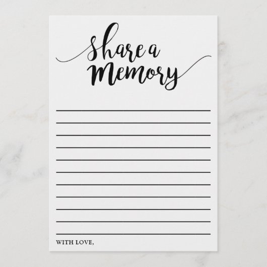 Einfache Schwarz/Weiß-Speicherkarte freigeben Hinweiskarte (Vorderseite)