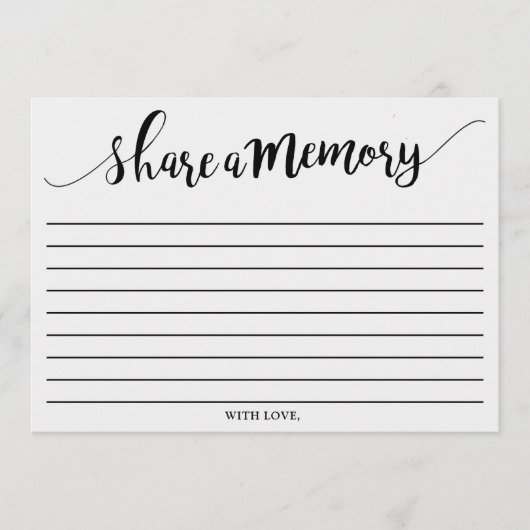 Einfache Schwarz/Weiß-Speicherkarte freigeben Hinweiskarte (Vorderseite)