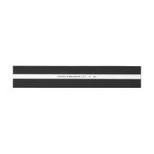 Einfache Schwarz-Weiß-Stripe-Hochzeit Einladungsbanderole (Flach)