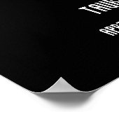 Einfache Schwarz-Weiß-Taurus-Konstellation Poster (Ecke)