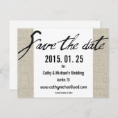 Einfache Schwarz-Weiß-Technik Save the Date Ankündigungspostkarte (Vorne/Hinten)