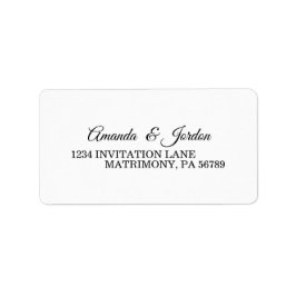 Einfache Schwarz-Weiß-UAWG Adressaufkleber