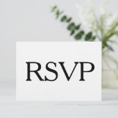 Einfache Schwarz-Weiß-UAWG und Entree-Auswahl RSVP Karte (Stehend Vorderseite)