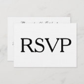 Einfache Schwarz-Weiß-UAWG und Entree-Auswahl RSVP Karte (Vorne/Hinten)