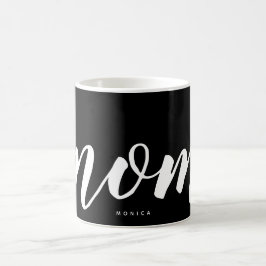 Einfache Schwarz/Weiß-Umarmung für die Mama Kaffeetasse