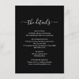 Einfache Schwarz-Weiß-Umschließkarte Begleitkarte