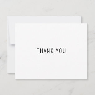 Einfache Schwarz-Weiß-Visitenkarte Dankeskarte
