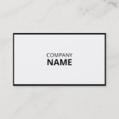Einfache Schwarz/Weiß-Visitenkarte Visitenkarte (Vorderseite)