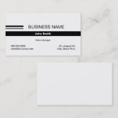 Einfache Schwarz-Weiß-Visitenkarten Visitenkarte (Vorne/Hinten)
