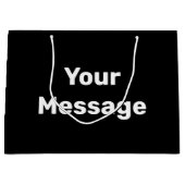 Einfache Schwarz-Weiß-Vorlage für die Meldung Große Geschenktüte (Vorderseite)