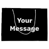 Einfache Schwarz-Weiß-Vorlage für die Meldung Große Geschenktüte (Rückseite)