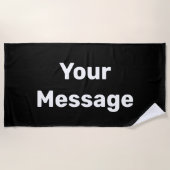 Einfache Schwarz-Weiß-Vorlage für die Meldung Strandtuch (Vorderseite)