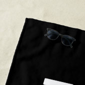 Einfache Schwarz-Weiß-Vorlage für die Meldung Strandtuch (Beispiel)