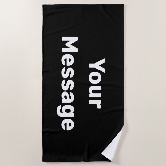 Einfache Schwarz-Weiß-Vorlage für die Meldung Strandtuch (Vorderseite)