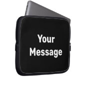 Einfache Schwarz-Weiß-Vorlage für Meldungen Laptopschutzhülle (Vorne Rechts)